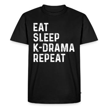 K-Drama Kdrama Korean Drama Korea Hallyu K-Drama - Men's Premium Organic T-Shirt - black - Front - Nico (187cm)