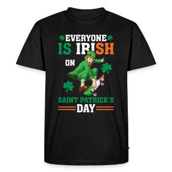 Ireland flag, Irish map, Irish flag - Men's Premium Organic T-Shirt - black - Front - Nico (187cm)