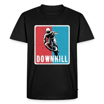Vtt de descente VTT RetroVintage - T-shirt Premium bio Homme - noir - Devant - Nico (187cm)