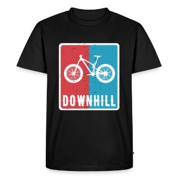Vtt de descente VTT RetroVintage - T-shirt Premium bio Homme - noir - Devant - Nico (187cm)