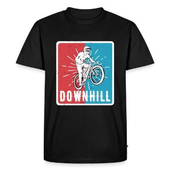 Vtt de descente VTT RetroVintage - T-shirt Premium bio Homme - noir - Devant - Nico (187cm)