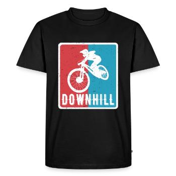 Vtt de descente VTT RetroVintage - T-shirt Premium bio Homme - noir - Devant - Nico (187cm)