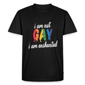 LGBTQ Je ne suis pas gay Je suis enchanté - T-shirt Premium bio Homme - noir - Devant - Nico (187cm)