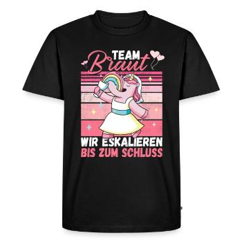 Team Bride JGA Enterrement de vie de garçon Polter Girls - T-shirt Premium bio Homme - noir - Devant - Nico (187cm)