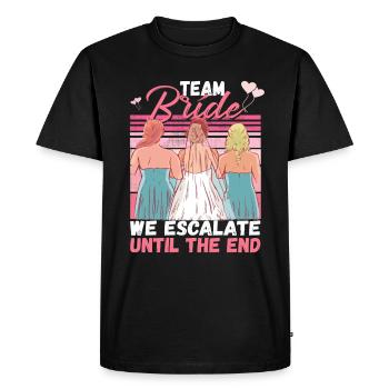Team Bride JGA Enterrement de vie de garçon Polter Girls - T-shirt Premium bio Homme - noir - Devant - Nico (187cm)