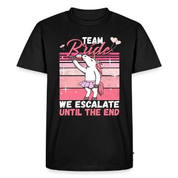 Team Bride JGA Enterrement de vie de garçon Polter Girls - T-shirt Premium bio Homme - noir - Devant - Nico (187cm)