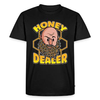 Marchand de miel Apiculteur Abeille Murmure Abeilles Abeilles Abeilles Abeille - T-shirt Premium bio Homme - noir - Devant - Nico (187cm)