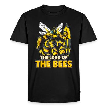 Herr Der Bienen Imker Bienenflüster Biene - Männer Premium Bio T-Shirt - Schwarz - Vorne - Nico (187cm)