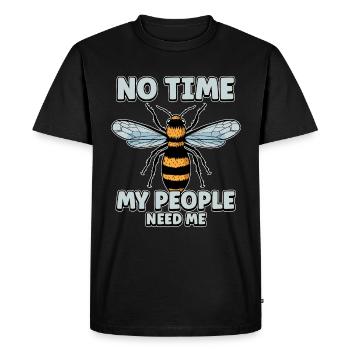 Pas de temps Ma colonie a besoin de moi Apiculteurs Abeilles - T-shirt Premium bio Homme - noir - Devant - Nico (187cm)