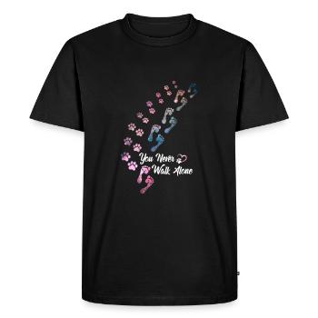 You Never Walk Alone Dog Dog Lovers Gassi - Men's Premium Organic T-Shirt - black - Front - Nico (187cm)