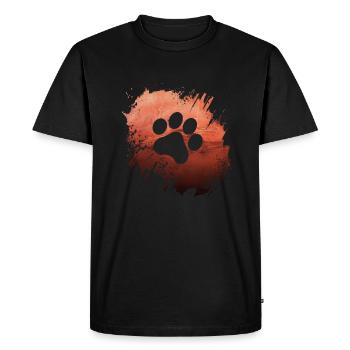 Paw Print Galaxy Dogs Dog Lovers Gassi - Men's Premium Organic T-Shirt - black - Front - Nico (187cm)