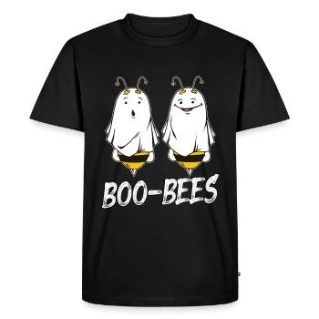 Boo Bee's Ghost Happy Halloween Bee Lover - Men's Premium Organic T-Shirt - black - Front - Nico (187cm)
