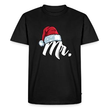 Casquette de Père Noël M. Tenue pour Noël - T-shirt Premium bio Homme - noir - Devant - Nico (187cm)