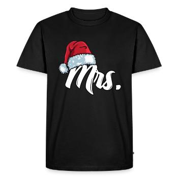 Casquette de Père Noël Mme Tenue pour Noël - T-shirt Premium bio Homme - noir - Devant - Nico (187cm)