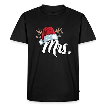 Casquette de Père Noël Mme Tenue pour Noël - T-shirt Premium bio Homme - noir - Devant - Nico (187cm)