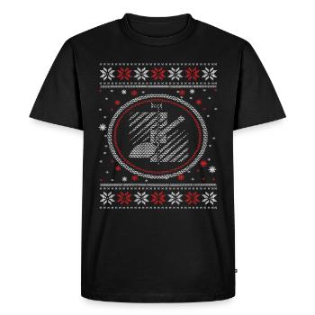 Ugly Tiler Motif Réveillon de Noël - T-shirt Premium bio Homme - noir - Devant - Nico (187cm)