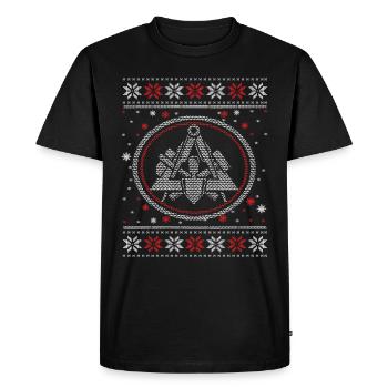 Ugly Maurer Motif Christmas Time Christmas Eve - Men's Premium Organic T-Shirt - black - Front - Nico (187cm)