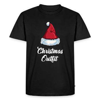 Tenue de Noël Partenaire Look Famille de Noël - T-shirt Premium bio Homme - noir - Devant - Nico (187cm)