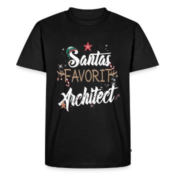 Santa's favourite architect at Christmas time - Men's Premium Organic T-Shirt - black - Front - Nico (187cm)