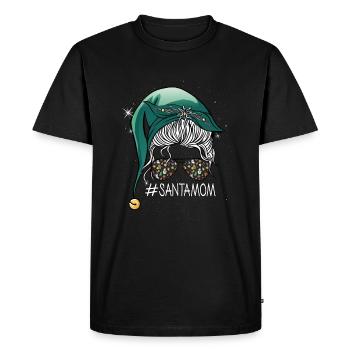 Joyeux Noël Mère beaux cadeaux - T-shirt Premium bio Homme - noir - Devant - Nico (187cm)