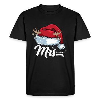 Tenue de Madame Casquette du Père Noël pour Noël - T-shirt Premium bio Homme - noir - Devant - Nico (187cm)
