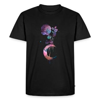 Occult Vintage Moon Rose Witchcraft Occult Witch - Men's Premium Organic T-Shirt - black - Front - Nico (187cm)