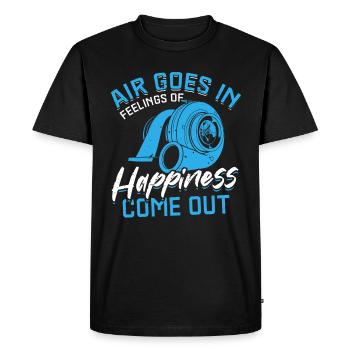 L’air entre Les sentiments de bonheur sortent! Réglage - T-shirt Premium bio Homme - noir - Devant - Nico (187cm)