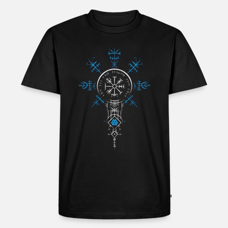 Celtic Vikinger Vegvisir compas Vikings - T-shirt Premium bio Homme - noir