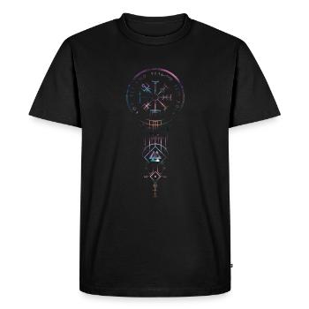 Celtic Vikinger Vegvisir compas Vikings - T-shirt Premium bio Homme - noir - Devant - Nico (187cm)