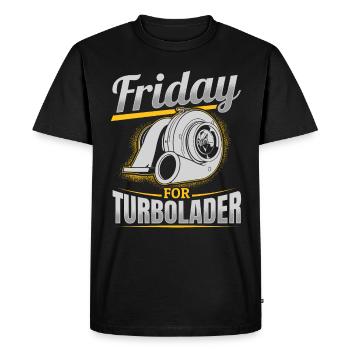Les vendredis pour le réglage du turbocompresseur Déplacement de course de voitures - T-shirt Premium bio Homme - noir - Devant - Nico (187cm)