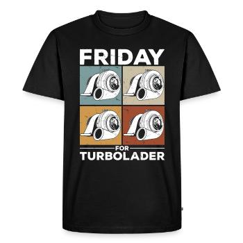 Les vendredis pour le réglage du turbocompresseur Déplacement de course de voitures - T-shirt Premium bio Homme - noir - Devant - Nico (187cm)