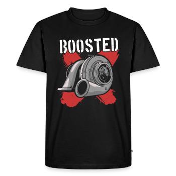 Turbocharger Boosted - Turbo & Tuning - Men's Premium Organic T-Shirt - black - Front - Nico (187cm)