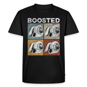 Turbocharger Boosted - Turbo & Tuning - Men's Premium Organic T-Shirt - black - Front - Nico (187cm)
