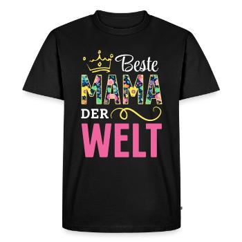 Pour la meilleure maman du monde! Pour la fête des mères - T-shirt Premium bio Homme - noir - Devant - Nico (187cm)