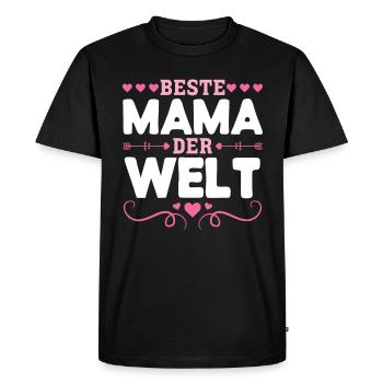 Pour la meilleure maman du monde! Pour la fête des mères - T-shirt Premium bio Homme - noir - Devant - Nico (187cm)