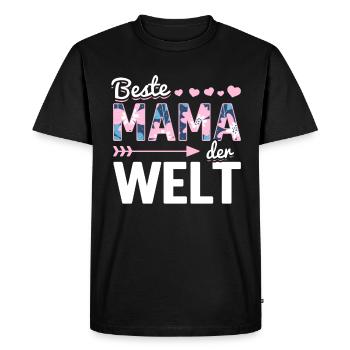 Pour la meilleure maman du monde! Pour la fête des mères - T-shirt Premium bio Homme - noir - Devant - Nico (187cm)