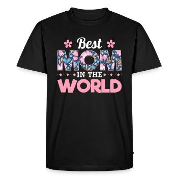 Pour la meilleure maman du monde! Pour la fête des mères - T-shirt Premium bio Homme - noir - Devant - Nico (187cm)