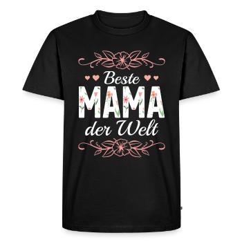Pour la meilleure maman du monde! Pour la fête des mères - T-shirt Premium bio Homme - noir - Devant - Nico (187cm)