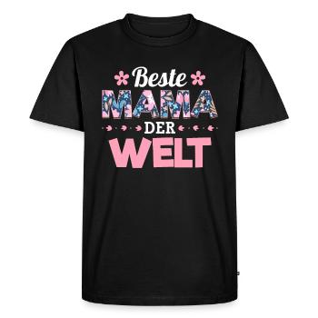 Pour la meilleure maman du monde! Pour la fête des mères - T-shirt Premium bio Homme - noir - Devant - Nico (187cm)