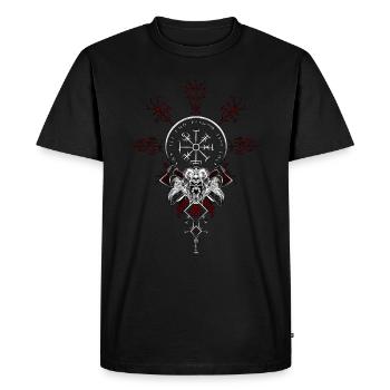 Celtic Vikinger Vegvisir compass Vikings - Men's Premium Organic T-Shirt - black - Front - Nico (187cm)