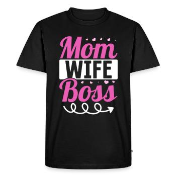 Pour la meilleure maman du monde! Pour la fête des mères - T-shirt Premium bio Homme - noir - Devant - Nico (187cm)