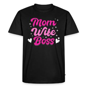 Pour la meilleure maman du monde ! Pour la fête des mères - T-shirt Premium bio Homme - noir - Devant - Nico (187cm)