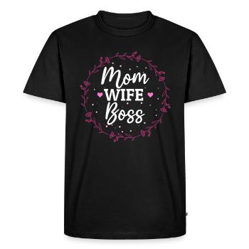 Pour la meilleure maman du monde ! Pour la fête des mères - T-shirt Premium bio Homme - noir - Devant - Nico (187cm)