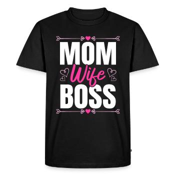 Pour la meilleure maman du monde! Pour la fête des mères - T-shirt Premium bio Homme - noir - Devant - Nico (187cm)