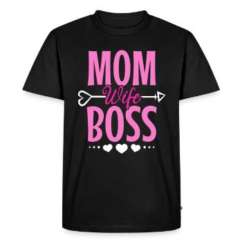 Pour la meilleure maman du monde! Pour la fête des mères - T-shirt Premium bio Homme - noir - Devant - Nico (187cm)