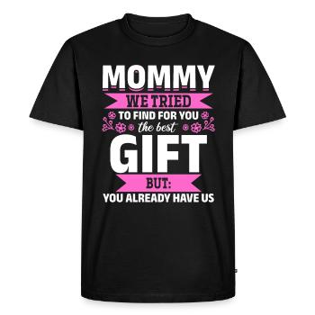 Drôle de dicton de la fête des mères nous ont déjà - T-shirt Premium bio Homme - noir - Devant - Nico (187cm)