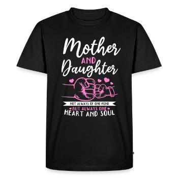 grand dicton de la fête des mères - un cœur et une âme. - T-shirt Premium bio Homme - noir - Devant - Nico (187cm)
