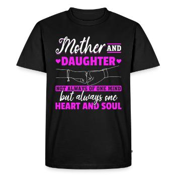 grand dicton de la fête des mères - un cœur et une âme. - T-shirt Premium bio Homme - noir - Devant - Nico (187cm)