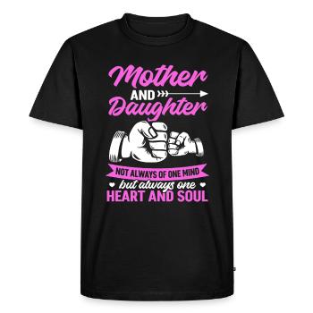 grand dicton de la fête des mères - un cœur et une âme. - T-shirt Premium bio Homme - noir - Devant - Nico (187cm)