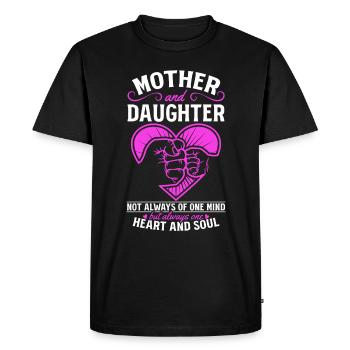 grand dicton de la fête des mères - un cœur et une âme. - T-shirt Premium bio Homme - noir - Devant - Nico (187cm)